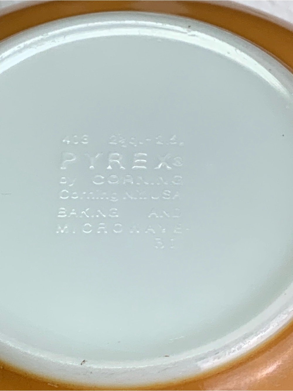 VINTAGE PYREX Old Orchard nesting mixing bowl set 401-402-403 EXCELLENT - Picture 6 of 9